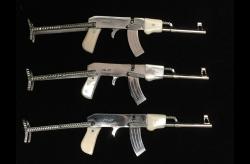 AK-47 PARATROOPER RIFLE: MADE-TO-ORDER in Steel MOP Stock