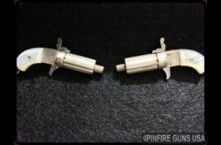 CUSTOM ORDER - PEPPERBOX 2mm Pinfire Gun-SILVER CYLINDER